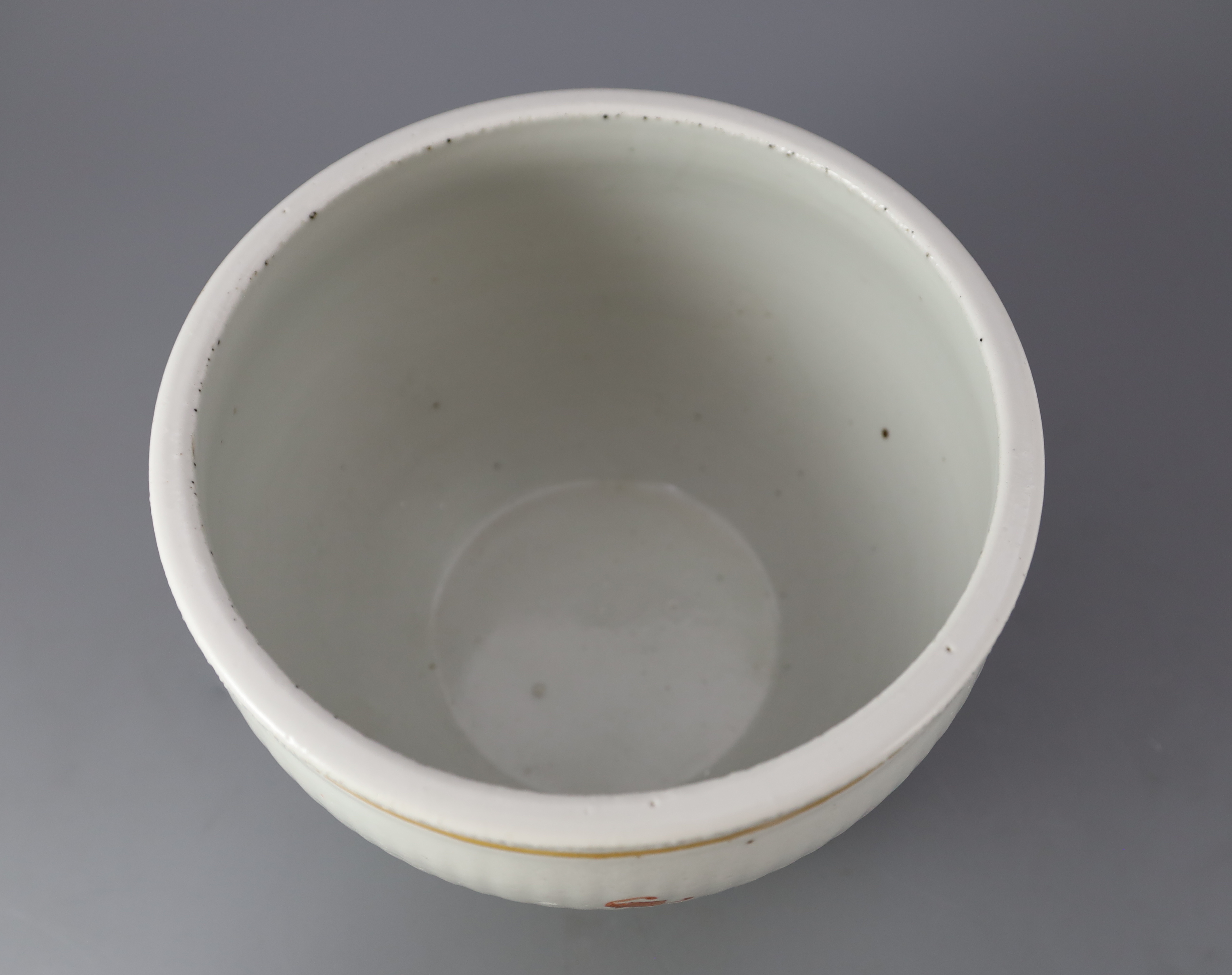 A Chinese famille rose immortals jardiniere, 19th century, 22cm diameter